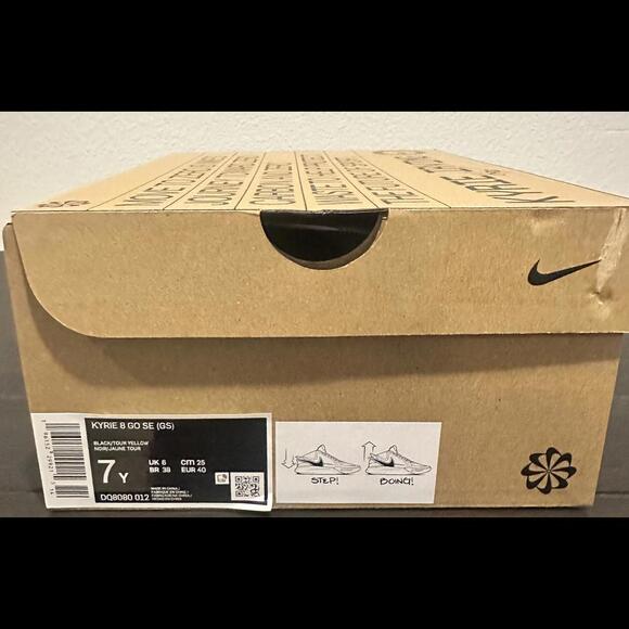 New Nike Kyrie 8 GO SE Youth 7 or Women's 8.5 Black/Tour Yellow/Noir/Jaune Tour - Picture 4 of 7